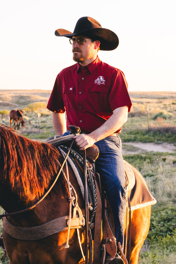 Maroon Short Sleeve WRCA Button Down