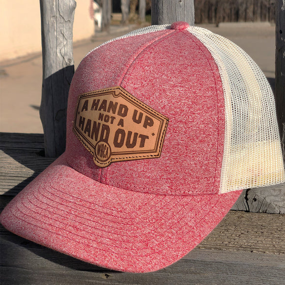 Hand Up Leather Patch Cap