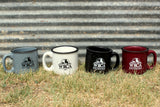 4 Piece Speckled Coffee Cup Set